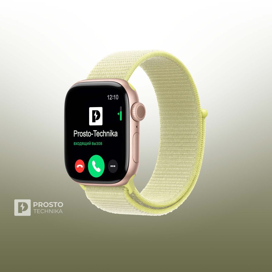 Apple Watch S11 46mm Rose Gold Sport Loop Neon Yellow